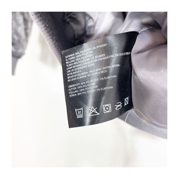 Collection B NY Bomber Jacket Velvet Crush Gray Zip Up Womens XS - Picture 5 of 5